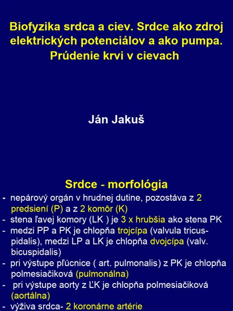 Schematické znázornenie srdca a ciev