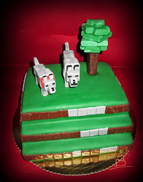 Ilustrácia torty s motívom Minecraft