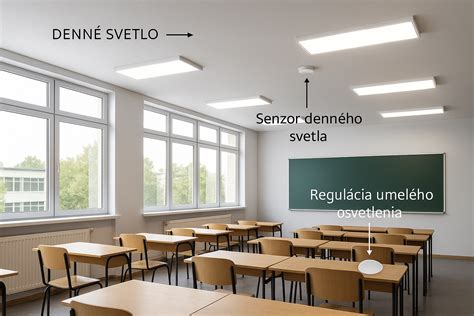 Schéma zónovania denného osvetlenia v miestnosti