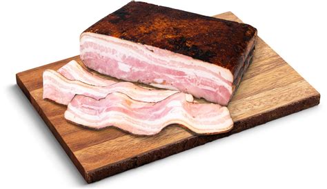 Typická anglická slanina nakrájaná na plátky
