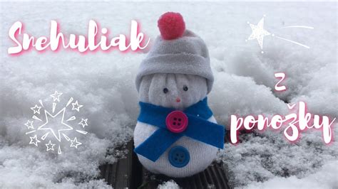 Snehuliak vyrobený z ponožky