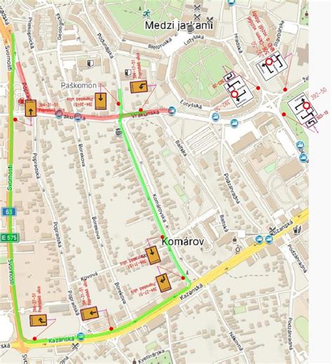 Mapa s vyznačeným ÚPSVaR na Popradskej ulici