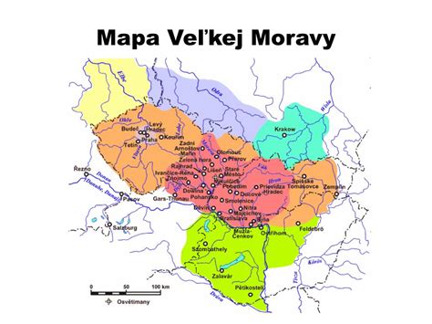 Mapa archeologických lokalít Veľkej Moravy