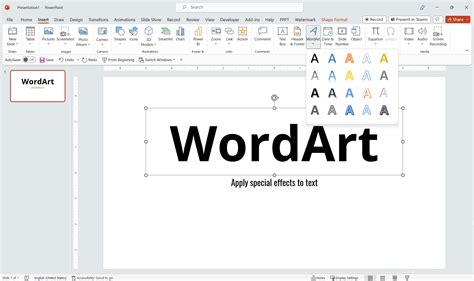 Text otočený pomocou WordArt