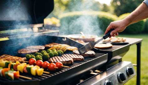 Ilustrácia prípravy jedla na grile