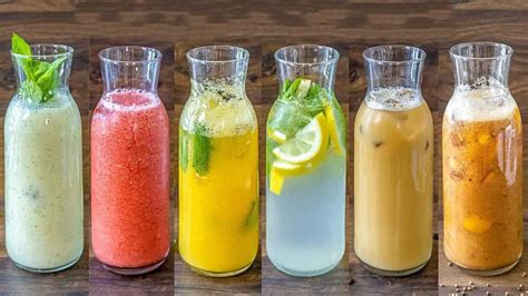 farebné domáce limonády