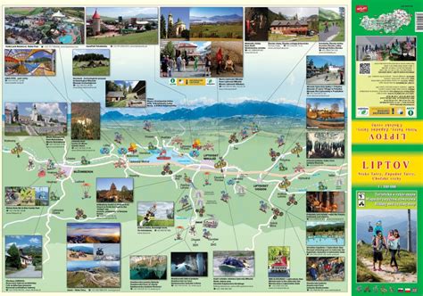 Mapa regiónu Liptov s vyznačenými obcami