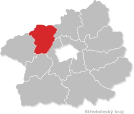 Mapa okresu Kladno