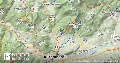 Mapa okolia Koliby Likava