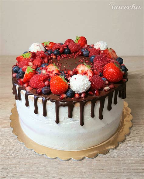 Ovocná torta s tvarohovou plnkou