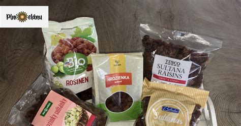 Rôzne druhy sušených hrozienok