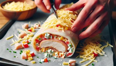 Farebná mozaika vo vnútri kuracej rolády