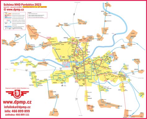 Mapa autobusových liniek v Pezinku