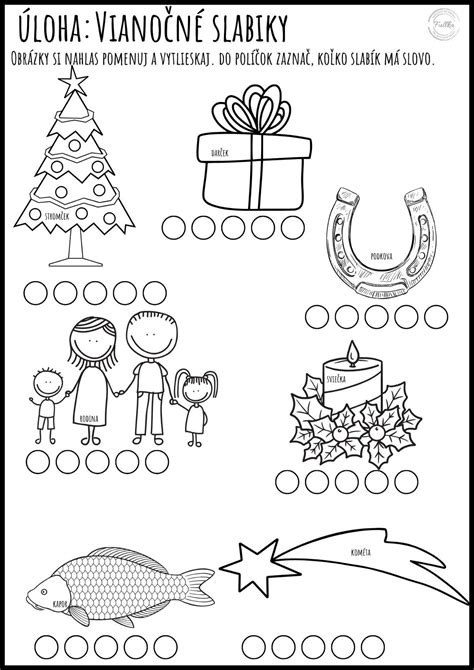 Pracovný list s grafomotorickými cvičeniami na vianočnú tému