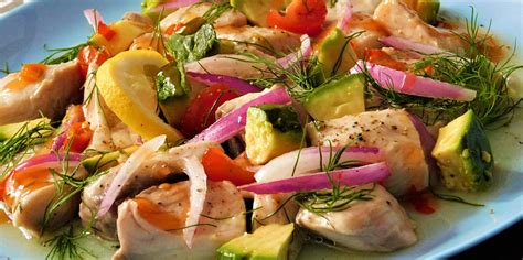 Ceviche - ryba marinovaná v limetkovej šťave