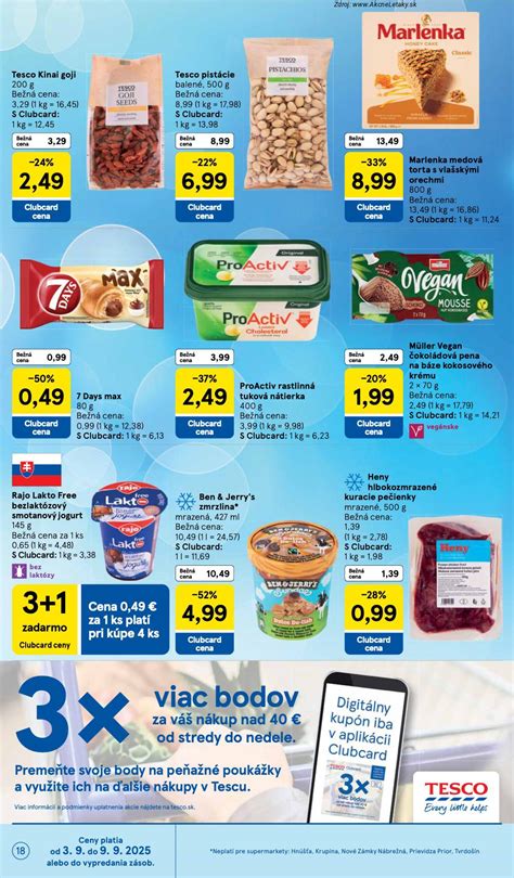 Leták s akciami Tesco