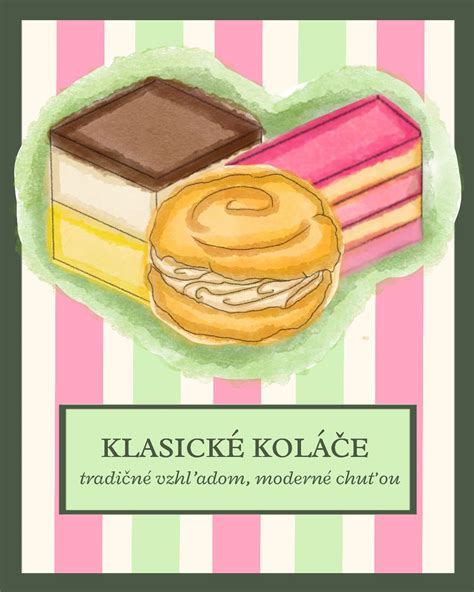 Ilustrácia tradičných slovenských zákuskov
