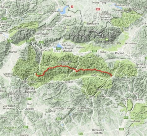 Mapa Nízkych Beskýd a okolia Bodružala