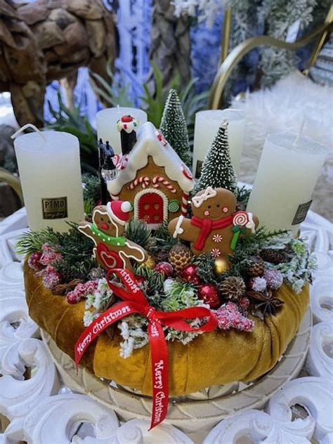 Vianočný perníkový adventný veniec