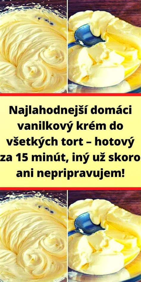 Hotový smotanovo-vanilkový krém pripravený na použitie