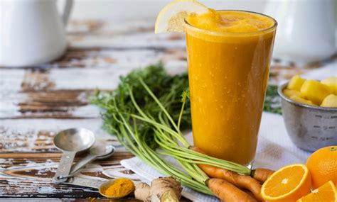 Zložky pre smoothie - citrón, pomaranč, mrkva, zázvor