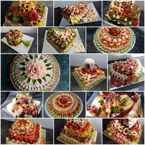 Príklady dekorácií pre slané torty