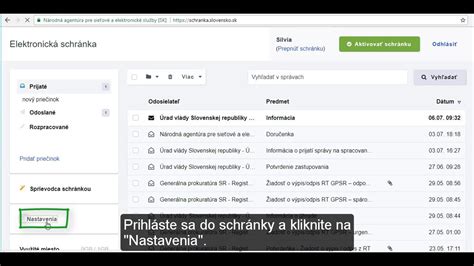 Ilustrácia práce s elektronickou schránkou