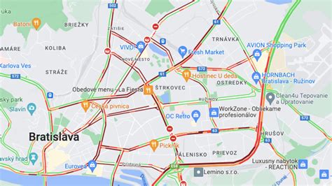 Mapa Kamenného námestia v Bratislave