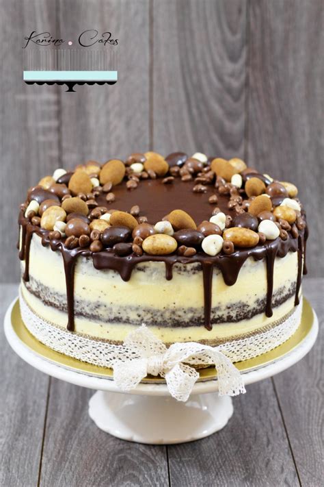 Zdobená torta s čokoládovou polevou