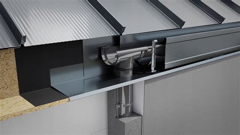 Detail pozinkovaného žľabu