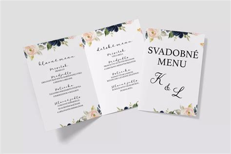 Ilustračné foto svadobného menu