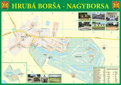 Mapa s vyznačenými reštauráciami v Hrubá Borša