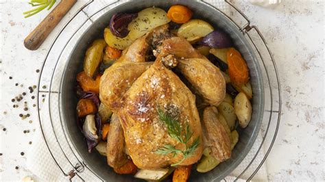 Pečené kura s bylinkami a zeleninou