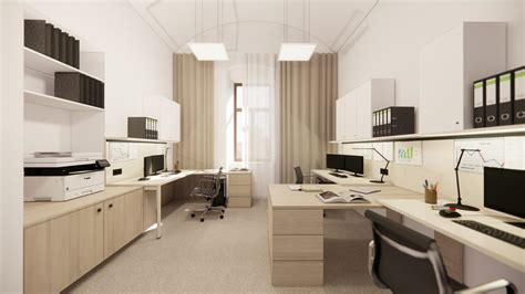 Vizualizácia moderných kancelárskych priestorov