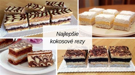 Hotové kokosové rezy pripravené na krájanie