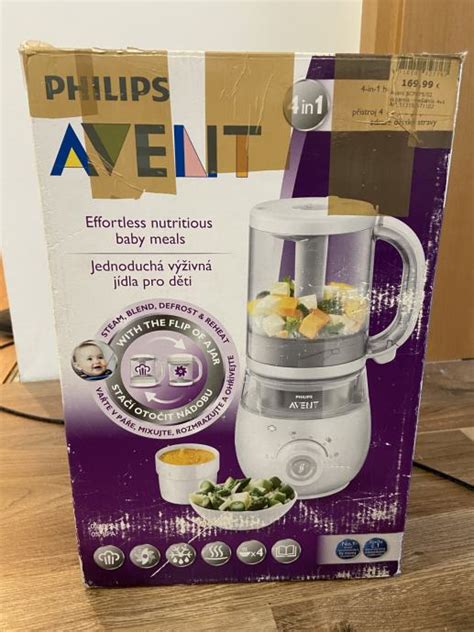 Infografika s výhodami Philips Avent parného hrnca a mixéra 4v1