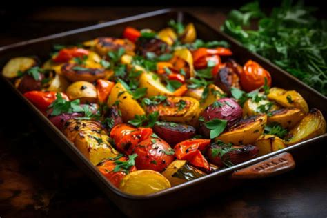 Pečená zelenina na plechu v rúre