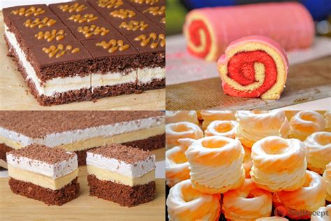 rôzne druhy koláčov s plnkou