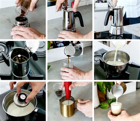 Ilustrácia použitia Frenchpressu na šľahanie mlieka