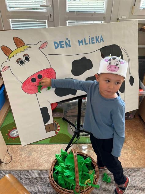 Koláž z aktivít na Deň mlieka v škôlke
