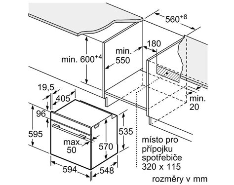 Rozmery a inštalačné rozmery rúry Whirlpool