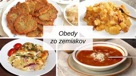 Ilustrácia rôznych jedál zo zemiakov