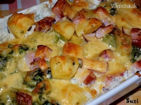 Zapekané zemiaky s brokolicou