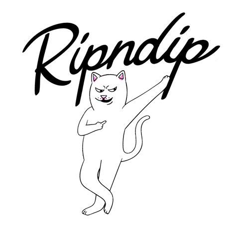 Logo značky RIPNDIP s mačkou Nerm