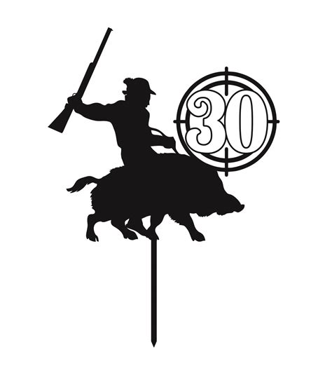 Poľovník v tričku s diviakom