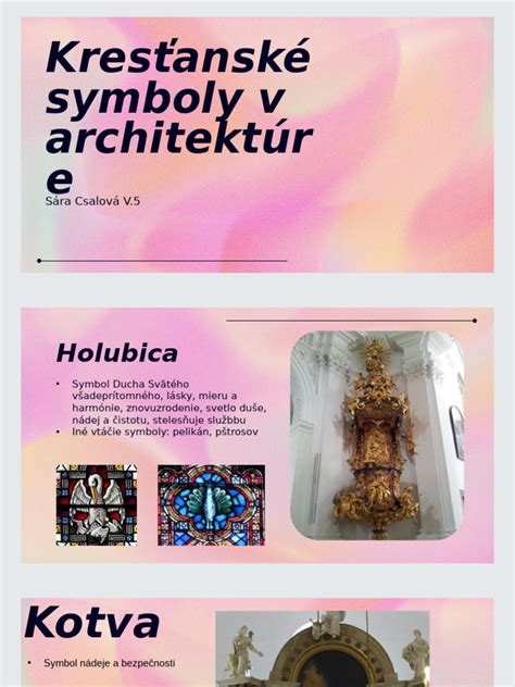 Ilustrácia zobrazujúca rôzne kresťanské symboly a biblické scény