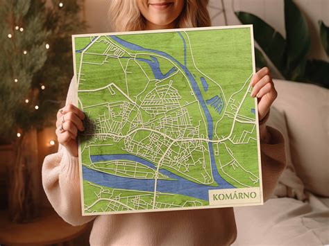 Mapa Komárna s vyznačenou lokalitou jazykovej školy