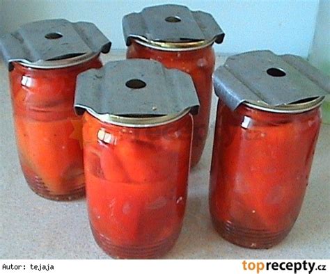 Nakladaná paprika v pohároch