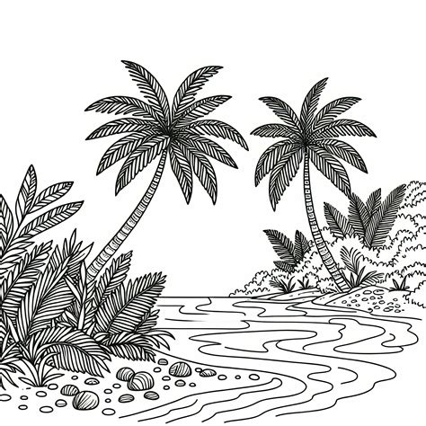 Ilustrácia kokosovej palmy v interiéri