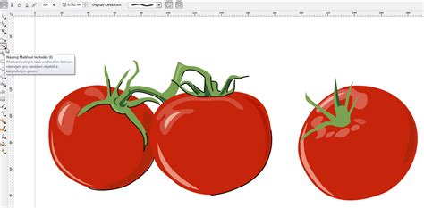 Kresba paradajky v CorelDraw - krok za krokom